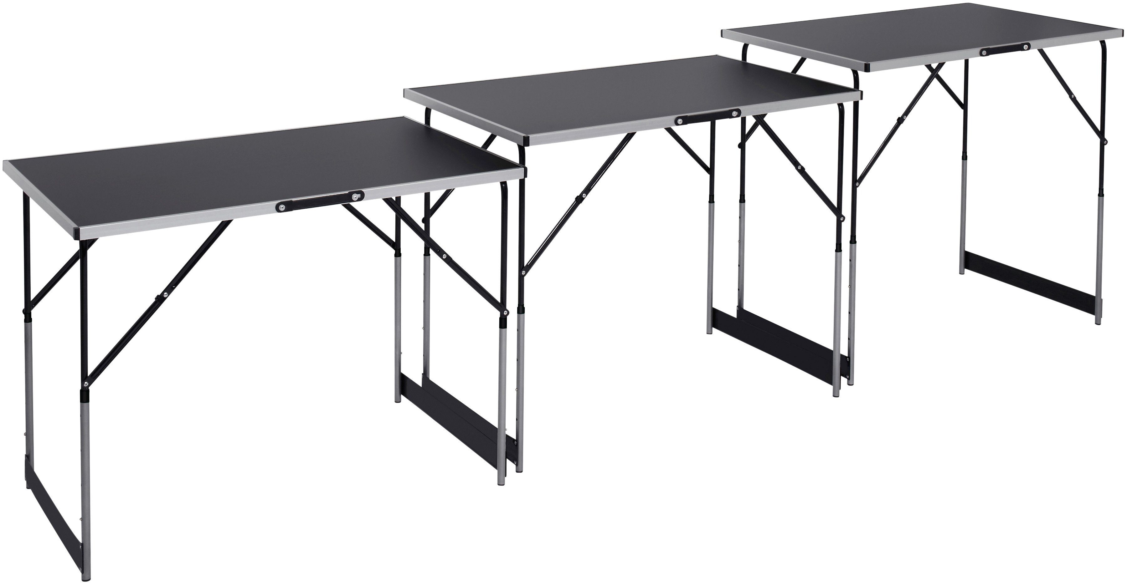 meister Arbeitstisch Multifunktionstisch 3-teilig (3-St), 73 - 94 cm (4-fach höhenverstellbar)