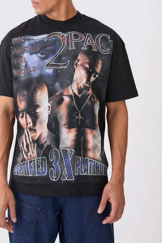 Oversize T-Shirt mit lizenziertem Tupac-Print