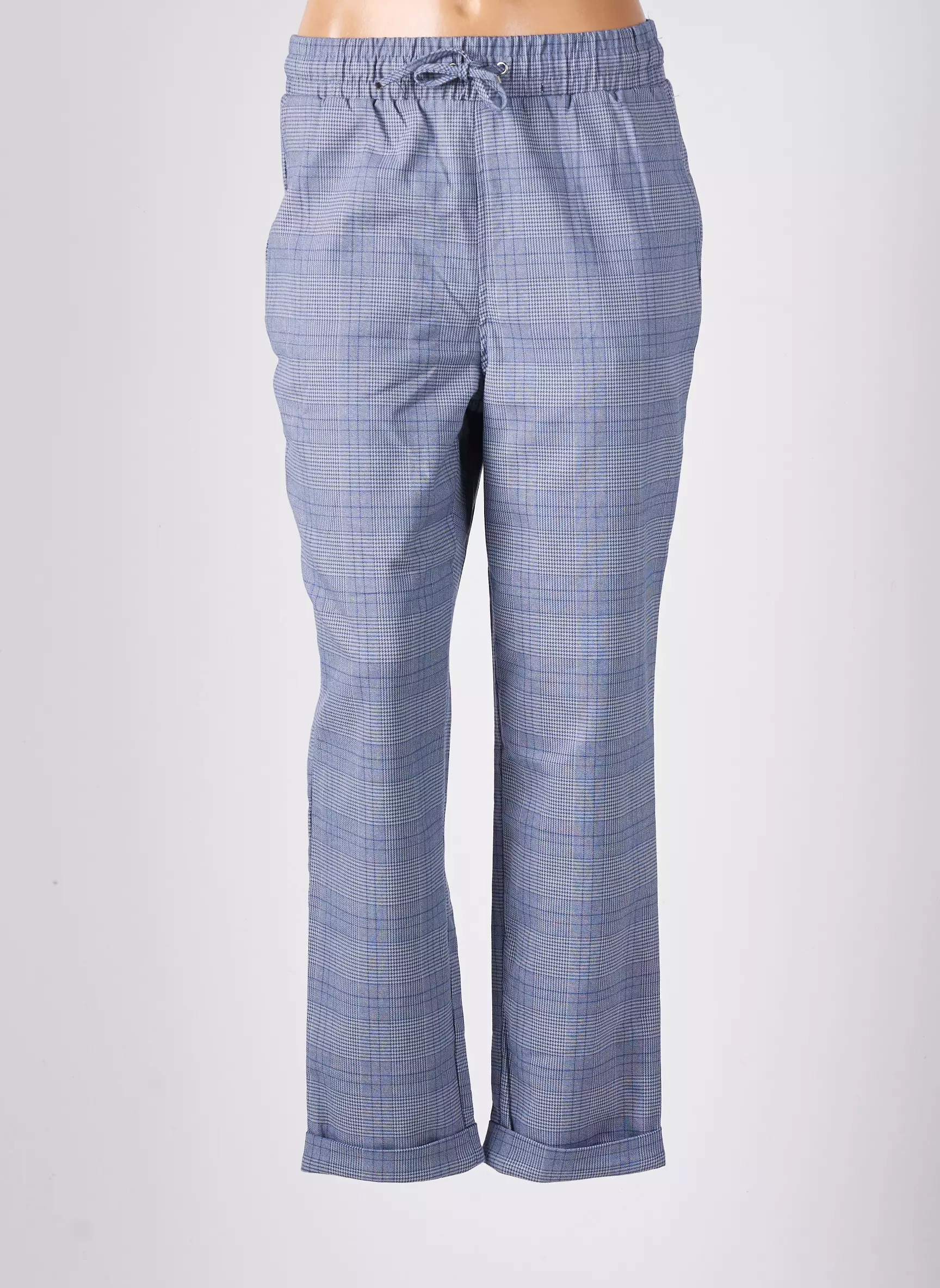 Cache Cache Pantalons Droits Femme couleur bleu