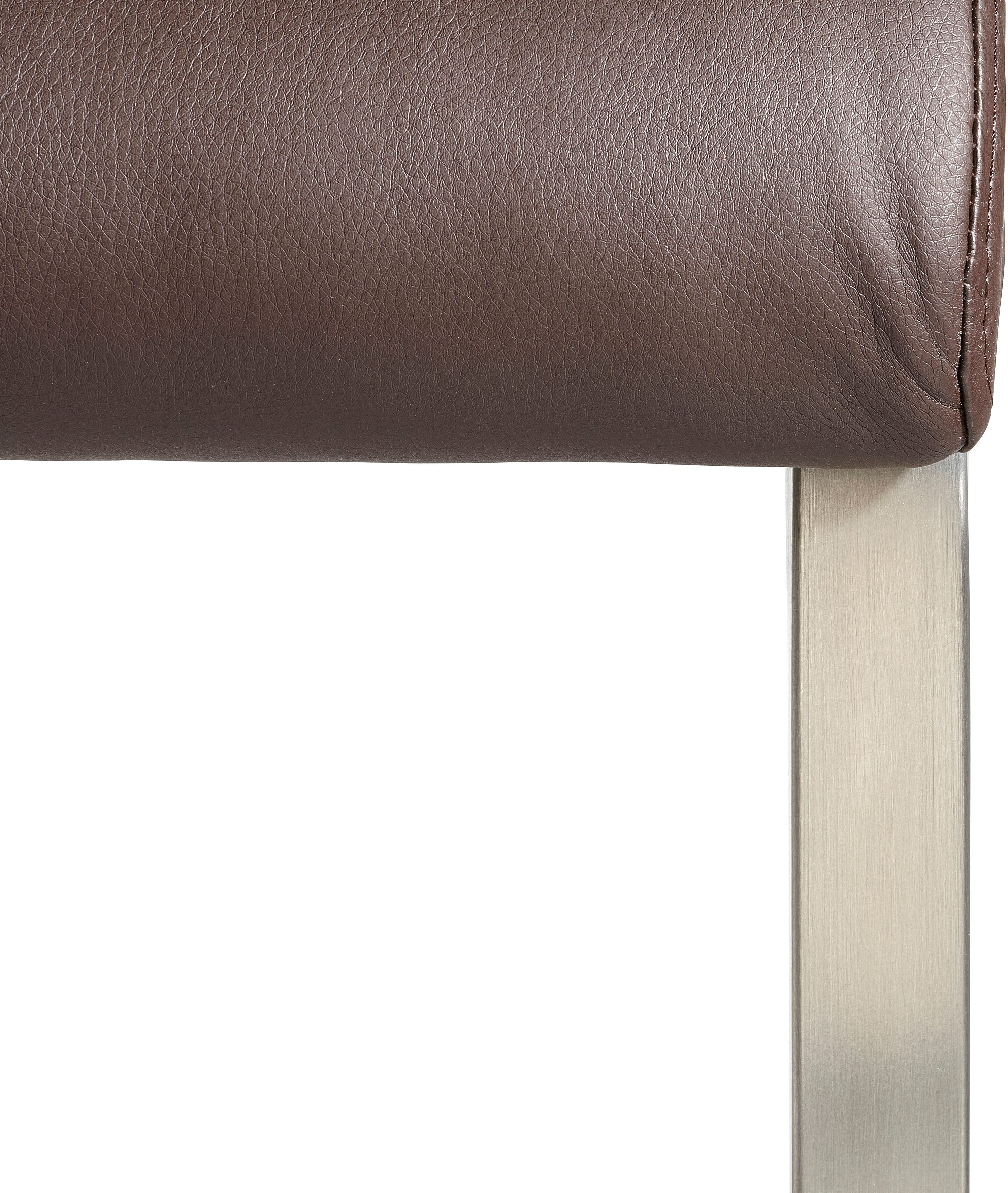 MCA furniture Freischwinger Arco (Set, 2 St), Stuhl mit Echtlederbezug, belastbar bis 130 Kg
