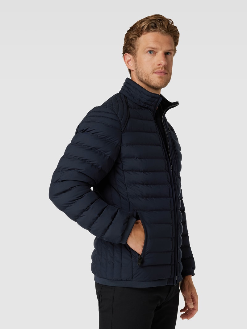 Steppjacke mit Stehkragen Modell 'MOL' in marineblau