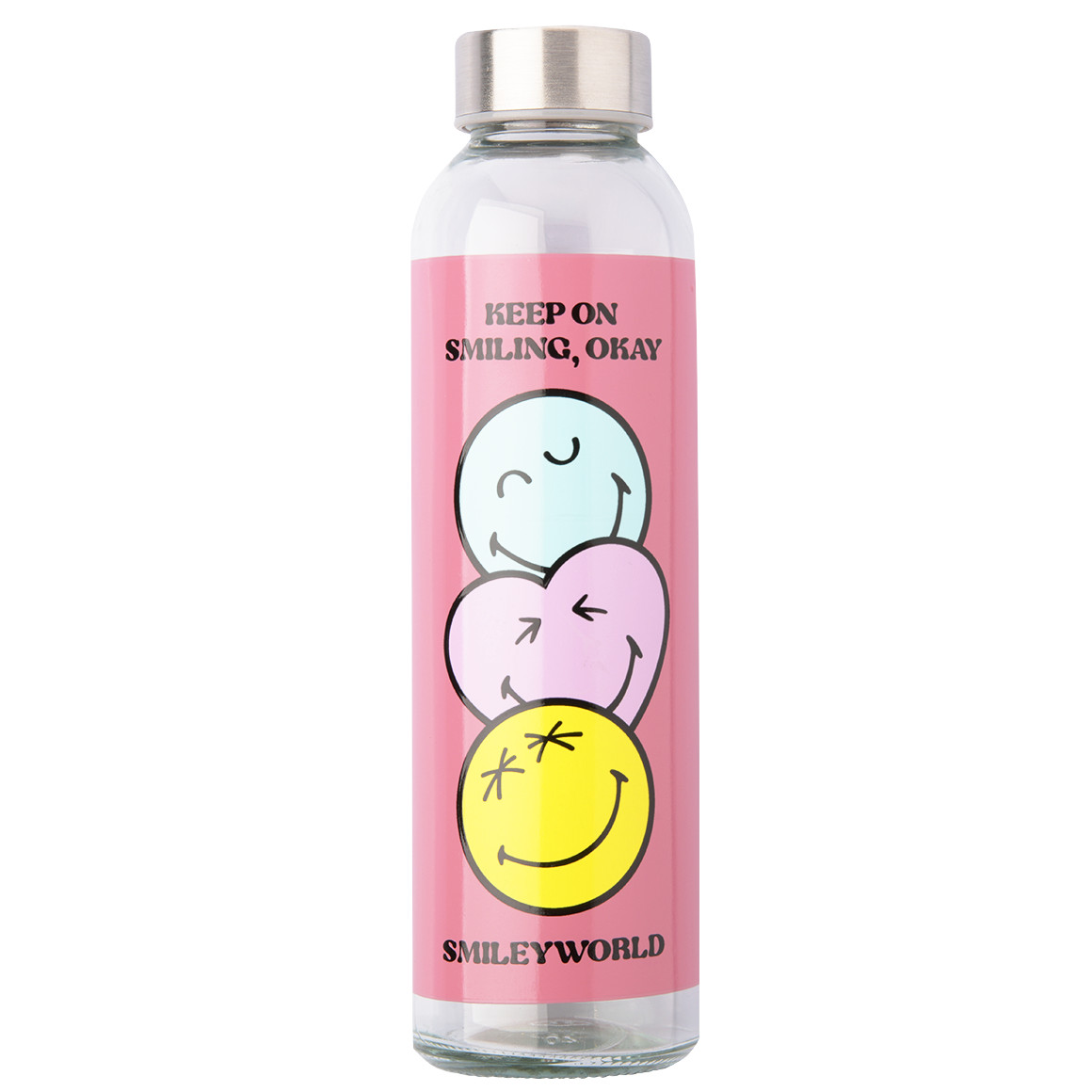 SmileyWorld Trinkflasche aus Glas