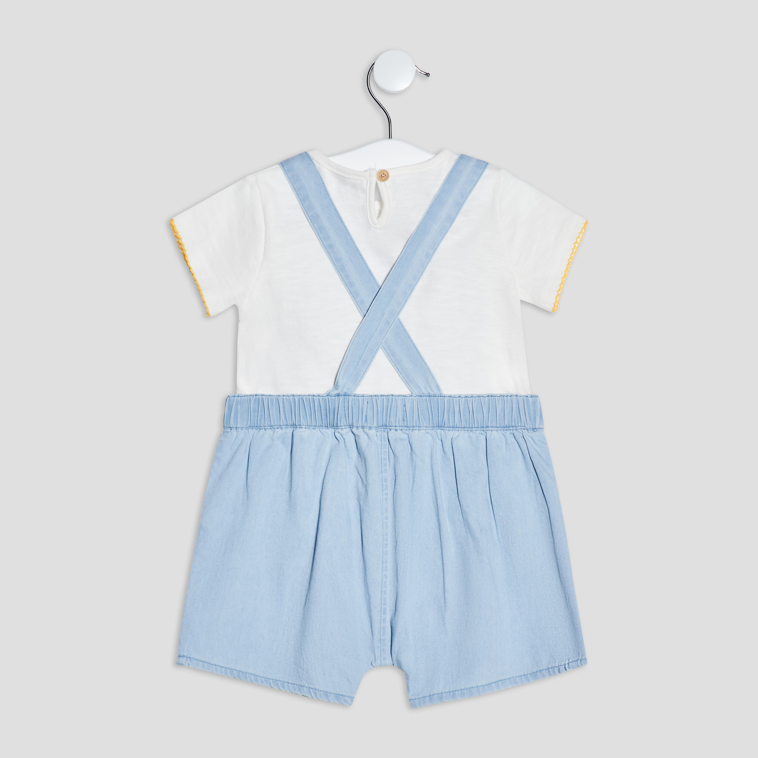 Ensemble 2 pièces denim stone bébé fille | La Halle