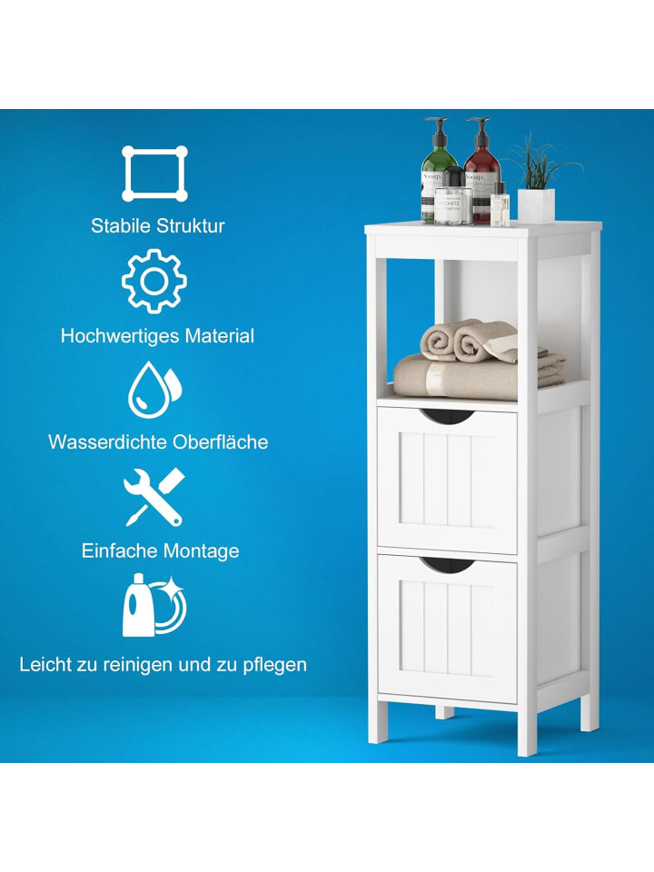 COSTWAY Badezimmerschrank in Weiß günstig kaufen onesize