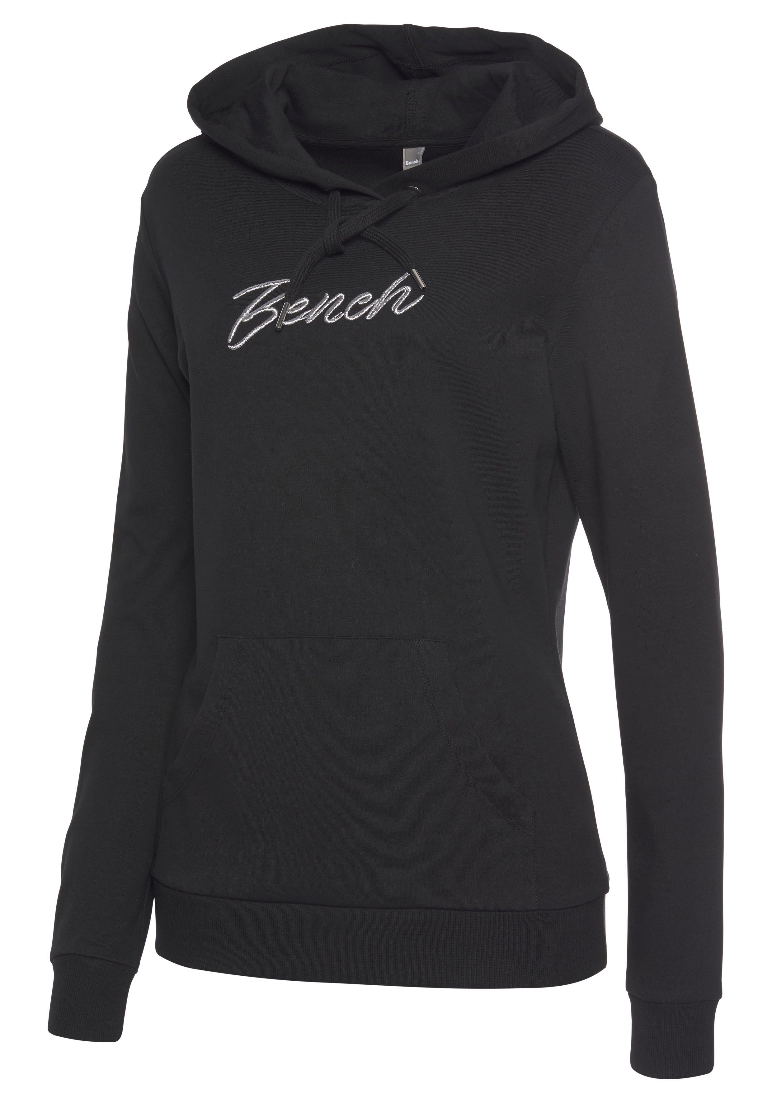 Bench. Loungewear Kapuzensweatshirt mit glänzender Logostickerei, Loungeanzug, Hoodie