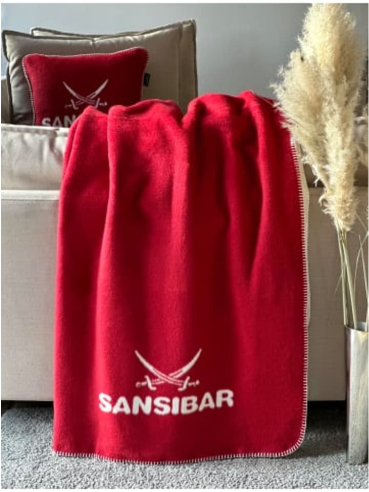 Sansibar Wohndecke Doubleface in Rot günstig kaufen 150x200 cm