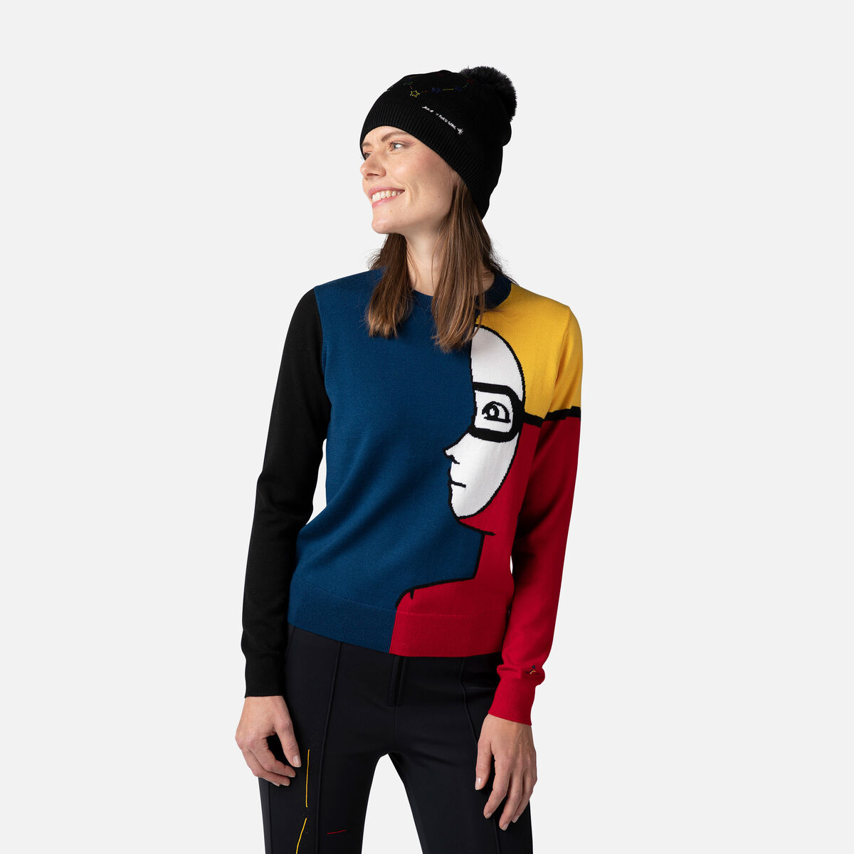 JCC Color Block Damenoberteil mit Rundhalsausschnitt