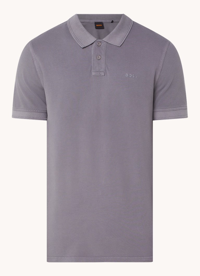 Polo HUGO BOSS Prime de corte regular, confeccionada em piqué de algodão com logotipo.