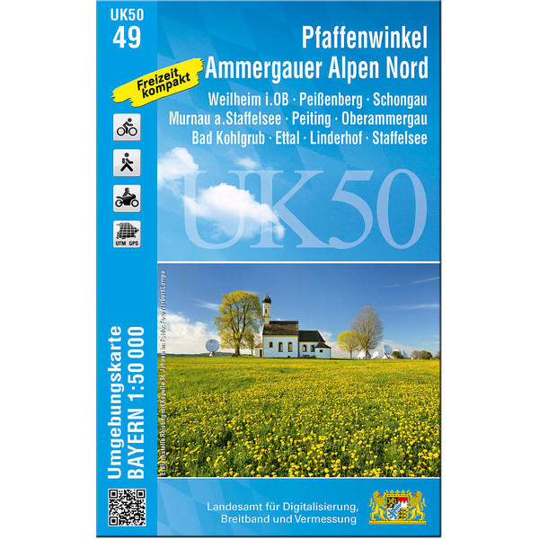 PFAFFENWINKEL  AMMERGAUER ALPEN NORD 1 : 50 000 (UK50-49) - Wanderkarte