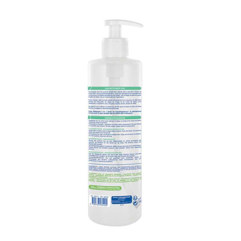 Eau nettoyante 3 en 1 500 ml Dodie