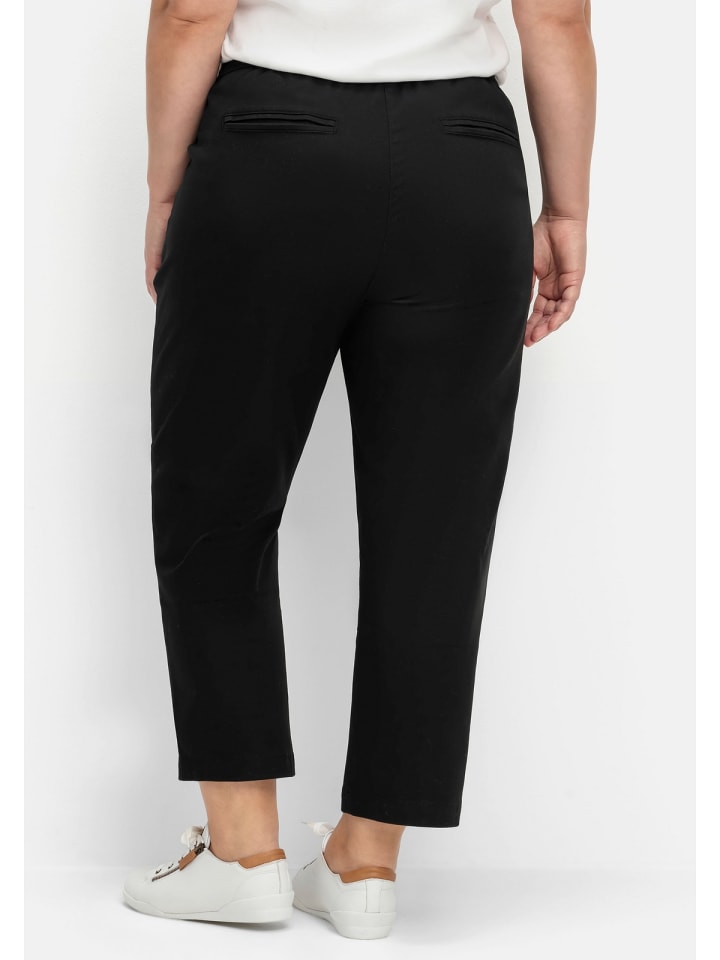sheego Twillhose in schwarz günstig kaufen