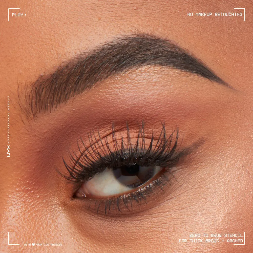 Στένσιλ φρυδιών NYX Zero To Brow Thick Brow 4 τεμ.
