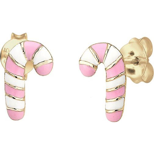 Elli Ohrringe Kinder Stecker Zuckerstangen Emaille 925er Silber