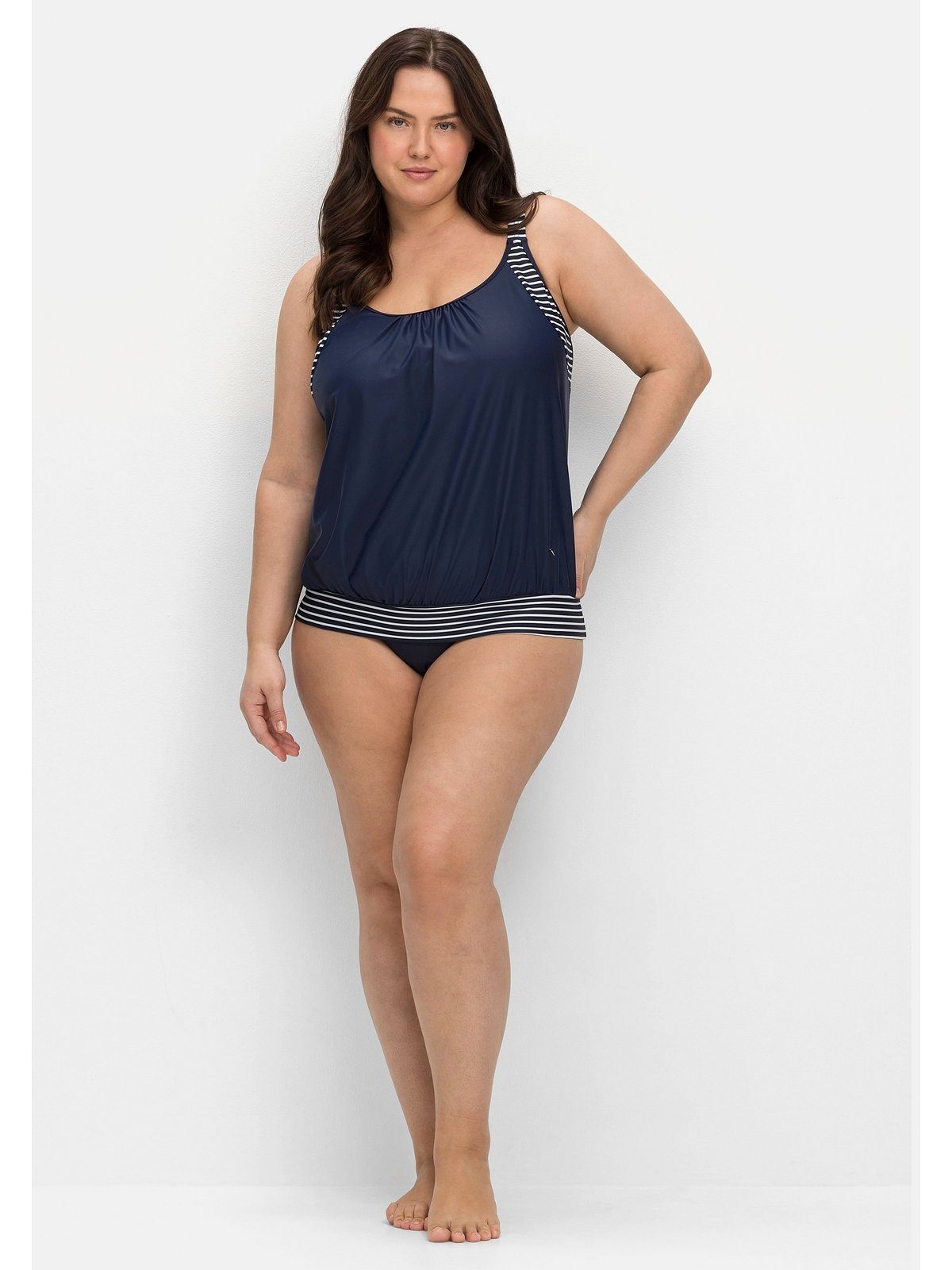 Sheego Tankini-Top Große Größen, in Oversized-Form mit Streifendetails