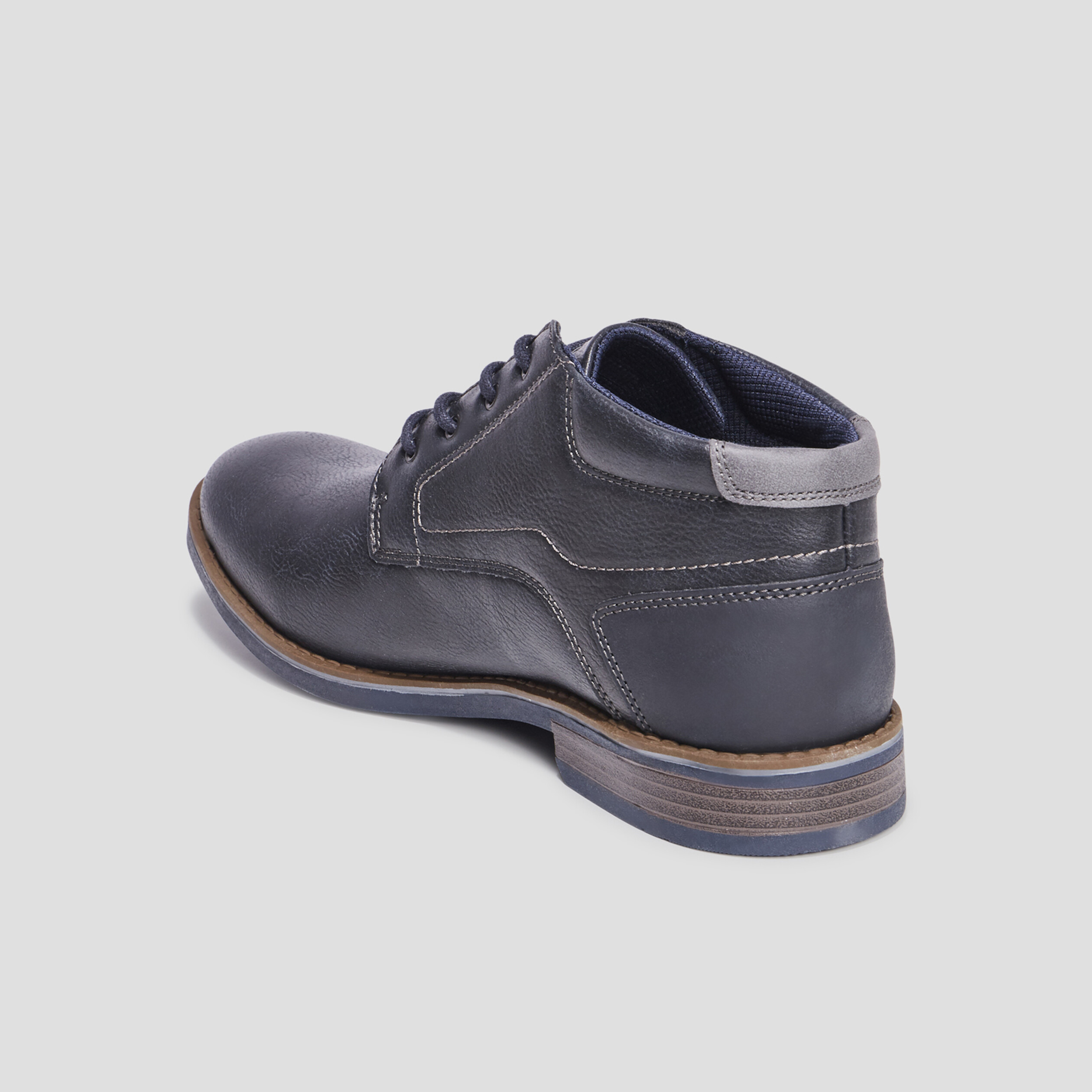 Bottines à lacets en cuir Belu noir homme | La Halle
