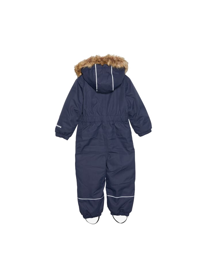 Minymo Schneeoverall 162145 Schneeanzug mit Kapuze und Fußschlafen in Blau günstig kaufen