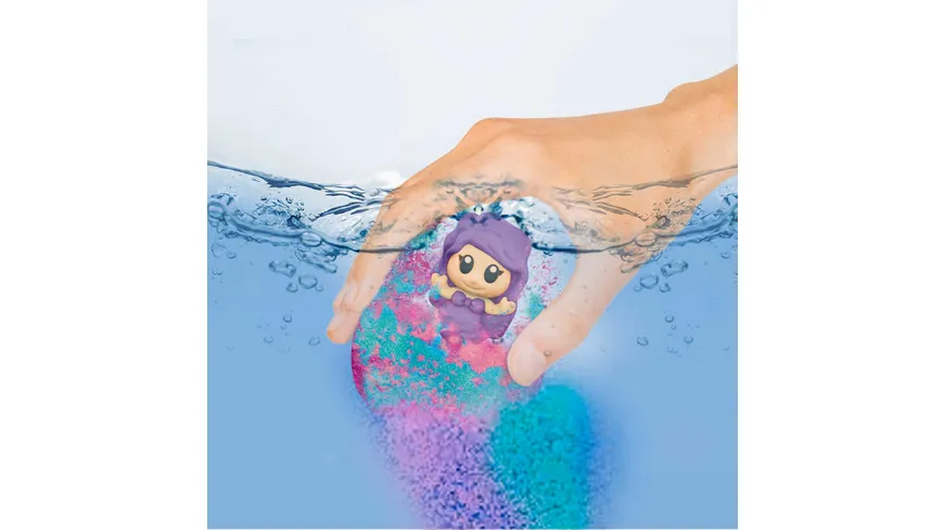 CRAZE - INKEE Mermaid Badekugel mit Erdbeerduft - mit Überraschung (1 von 6 Saugnapf-Figuren) 80 g