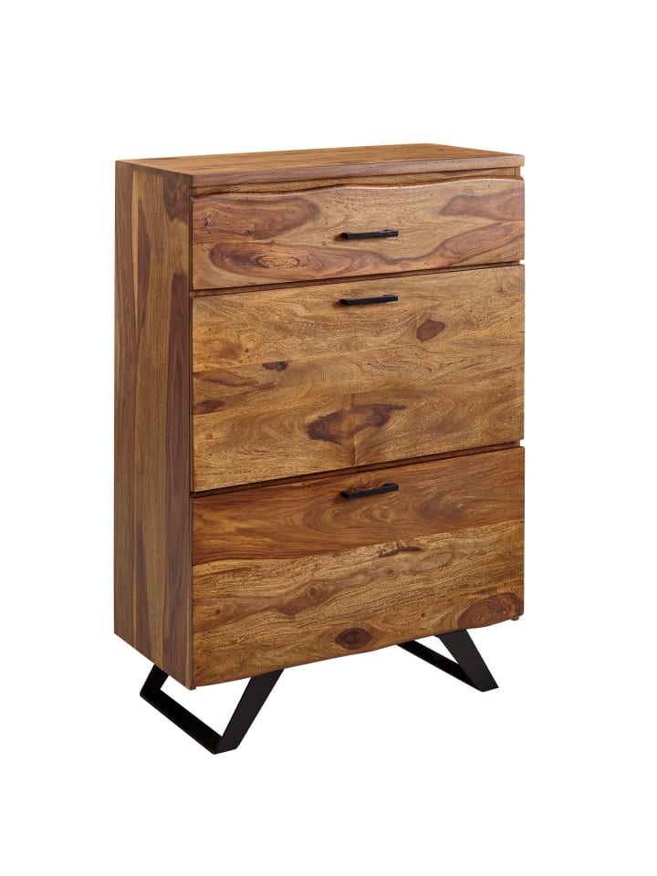 KADIMA DESIGN Kommode 80x120x41,5 cm Massivholz / Metall Flurkommode, günstig kaufen onesize