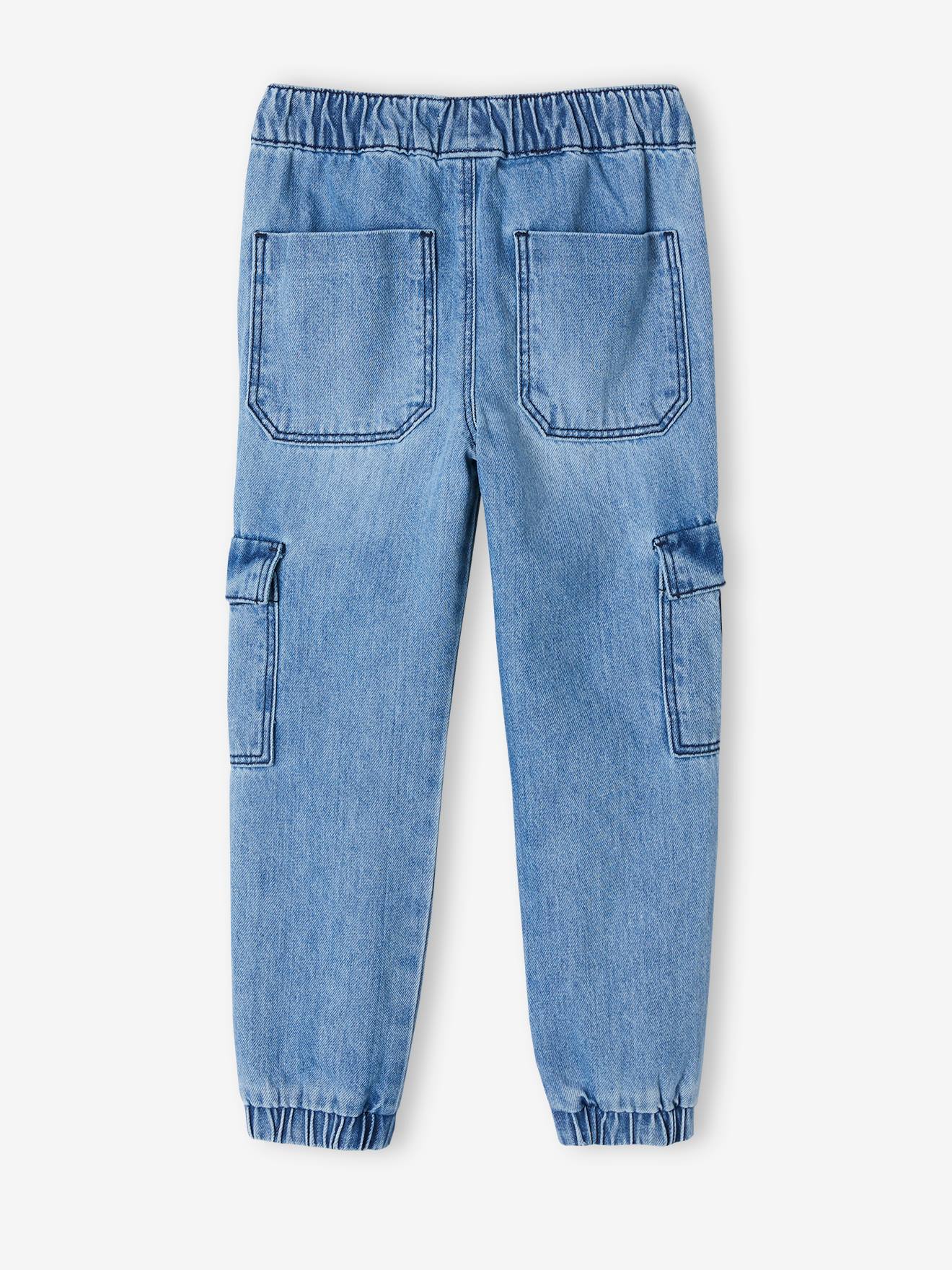 Vertbaudet Jungen Cargo-Jeans mit Dehnbund Oeko-Tex - blue stone