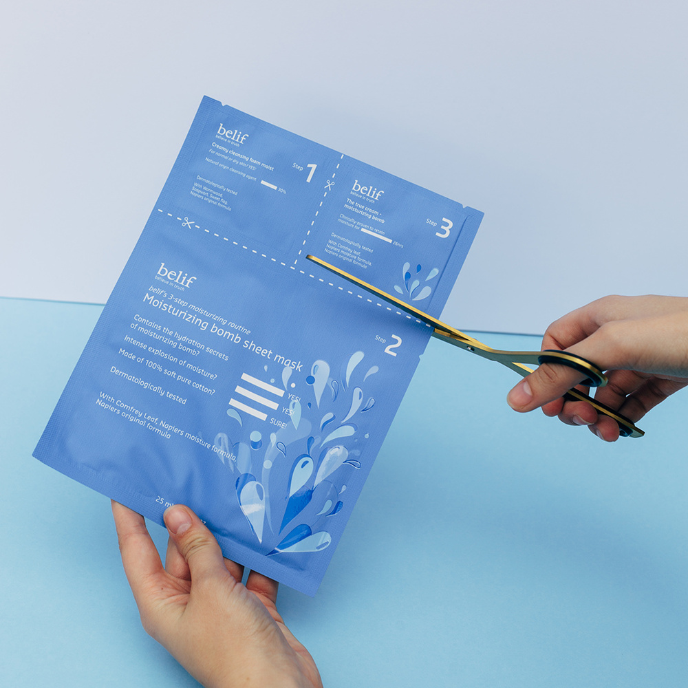 belif MOISTURIZING BOMB SHEET MASK Masque Visage