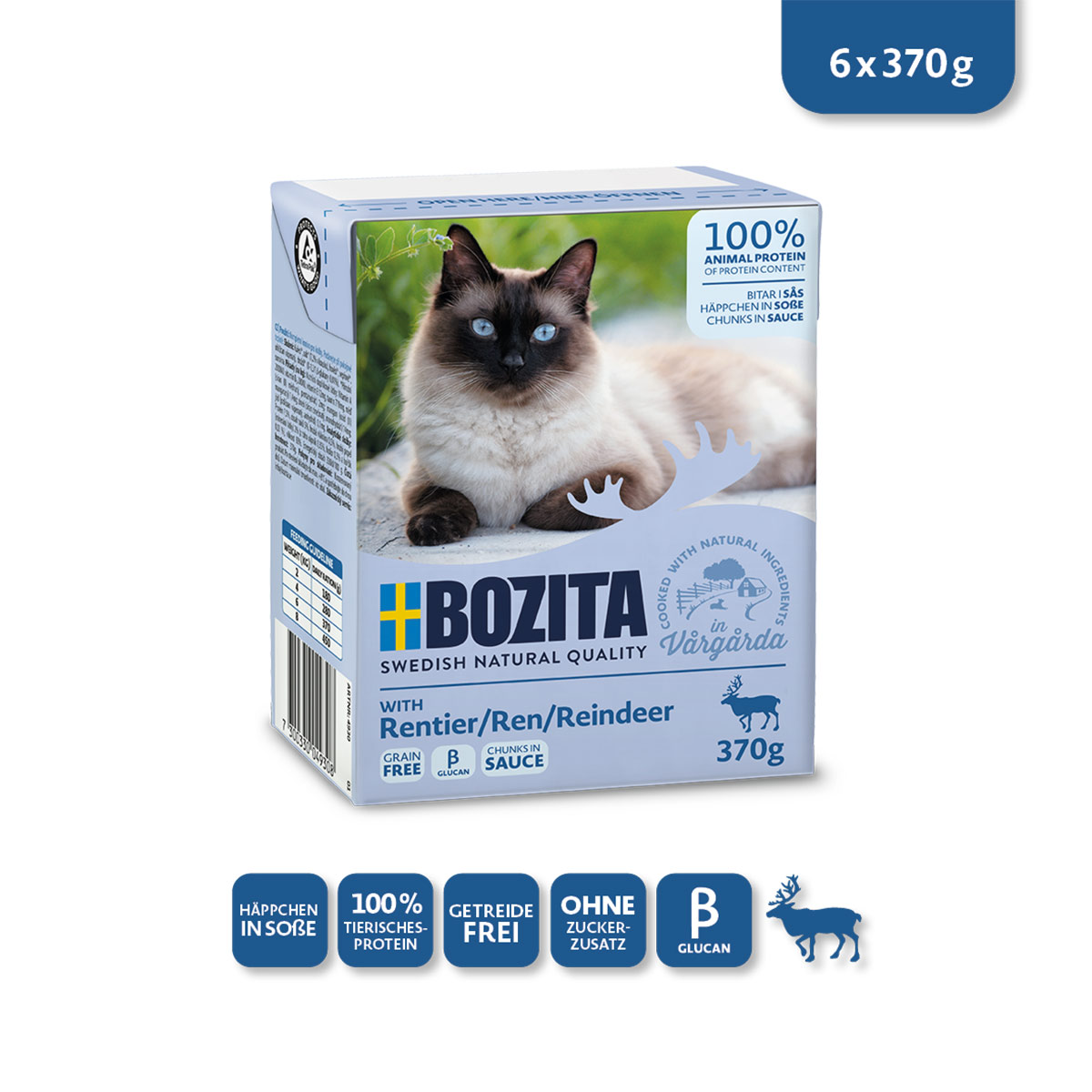 Bozita Tetra Häppchen in Soße mit Rentier kaufen bei ZooRoyal