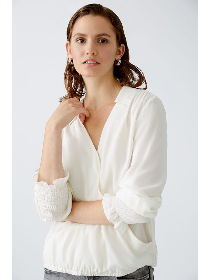 Oui Bluse in Weiß günstig kaufen
