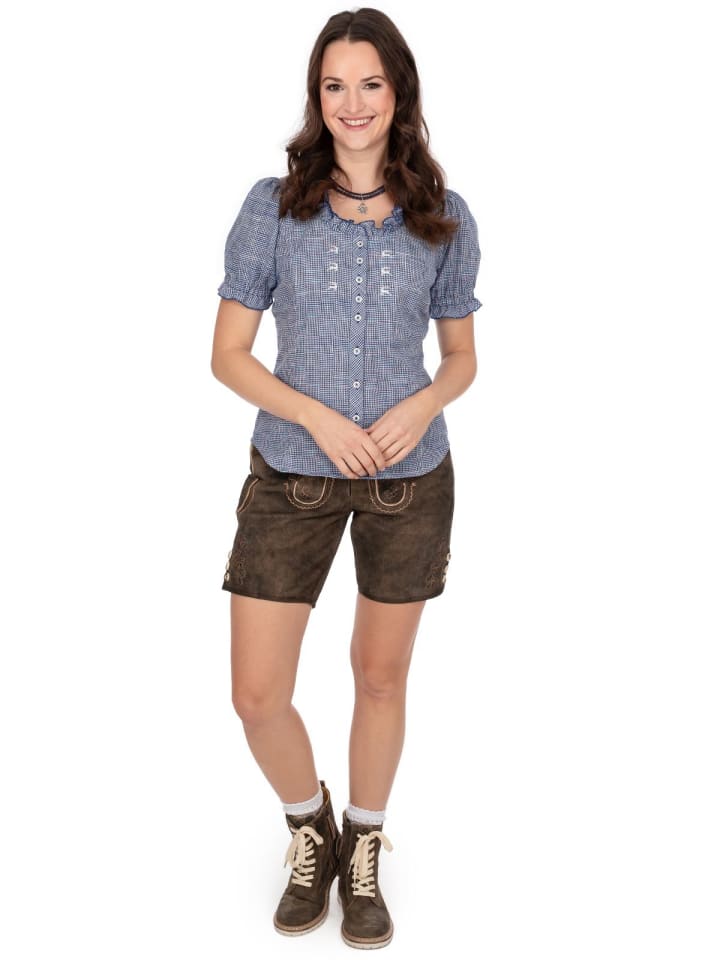 OS-Trachten Bluse 451000-3515 in jeansblau günstig kaufen