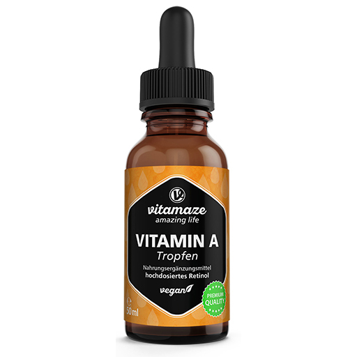 VITAMIN A 500 µg hochdosiert vegan Tropfen  50 ml  Tropfen