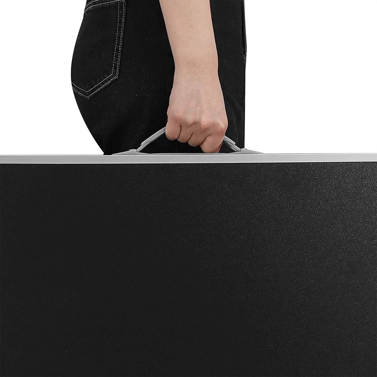 Woltu Campingtisch (1-St), mit Griff, zusammenklappbar aus Alu und MDF