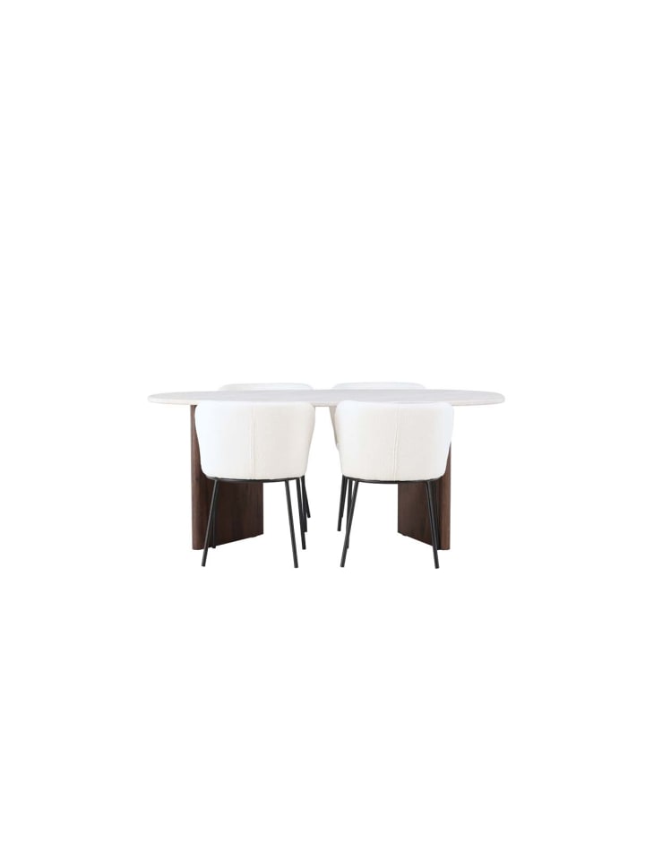 ebuy24 Essgruppe Grönvik 8 (5-teilig) Offwhite 90 x 180 cm günstig kaufen onesize