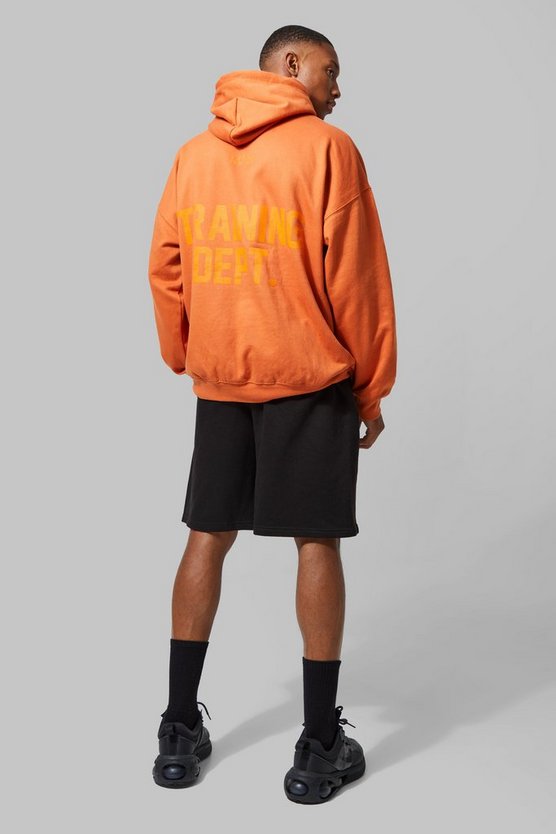 Man Active Oversize Hoodie mit Training Dept Print