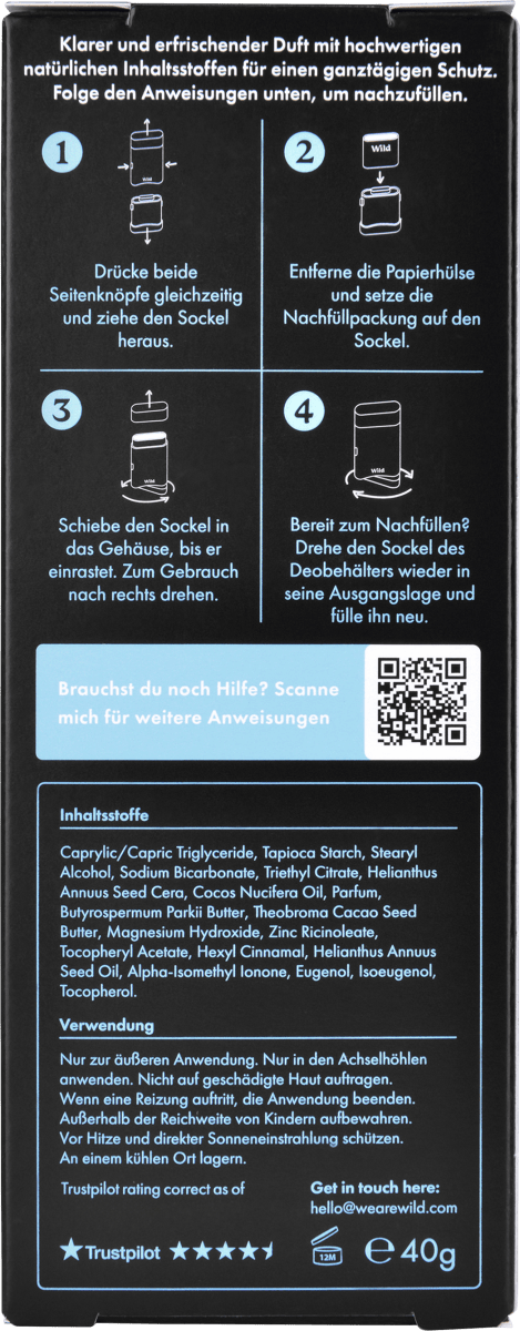 Deostick Ocean Mist + Nachfüllpack, 40 g