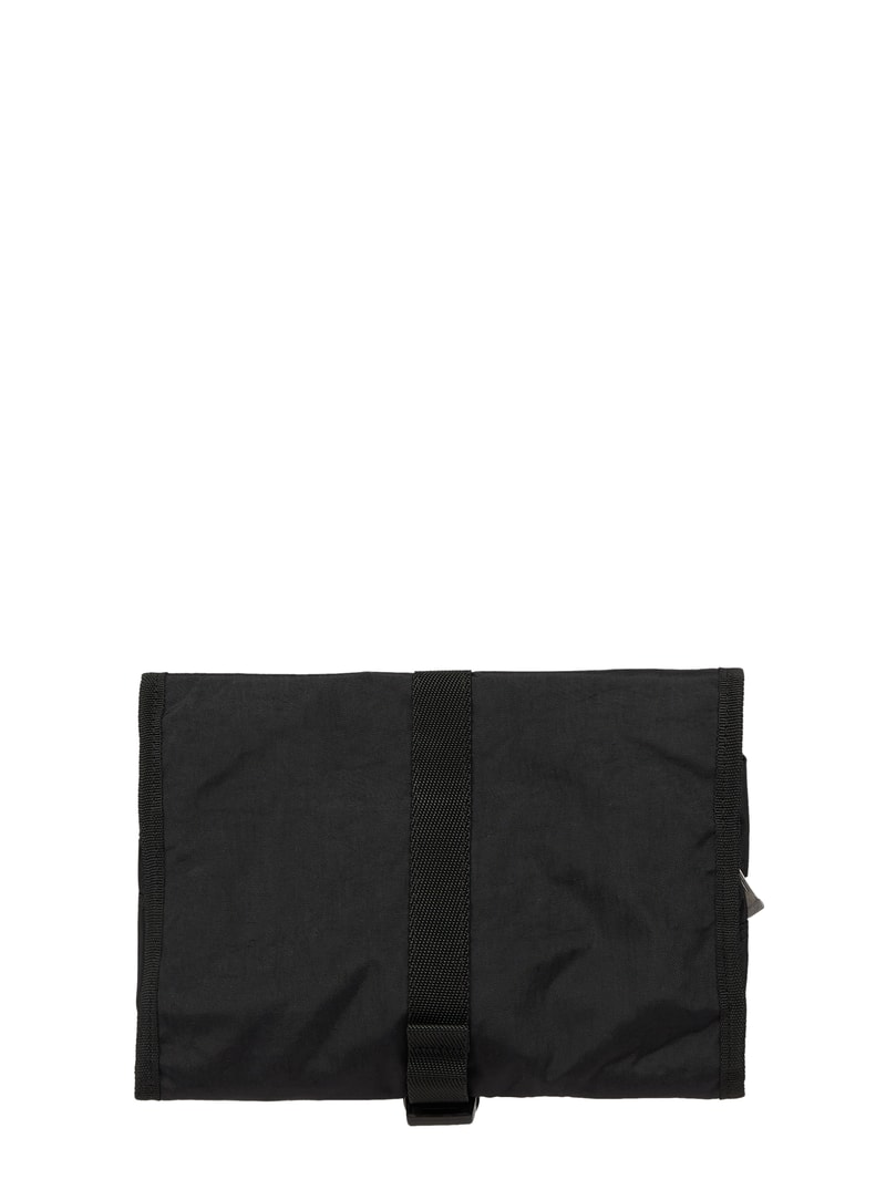 Kulturtasche mit Logo-Stickerei in schwarz