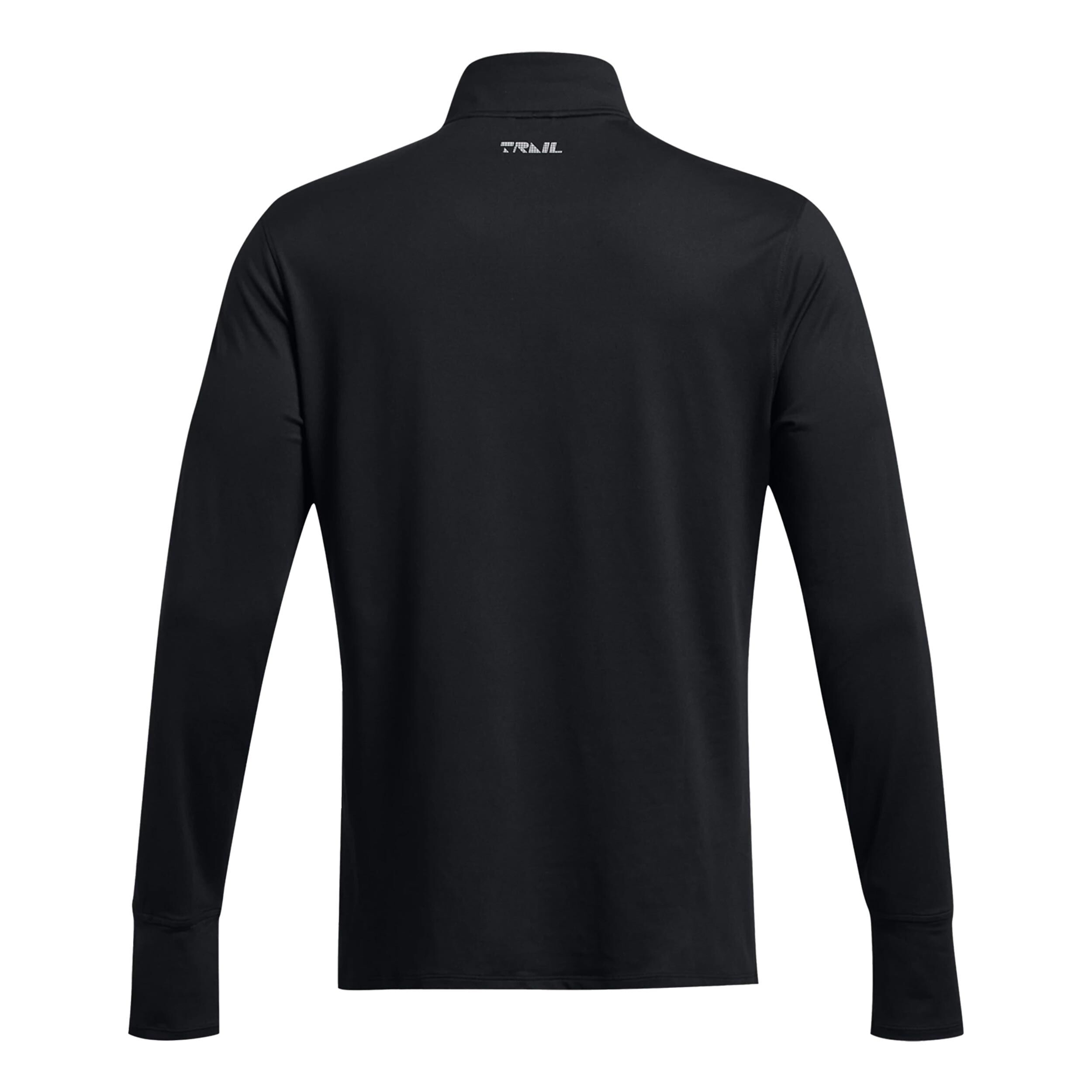 Run Trail Quarter Zip Lauftop Herren - Schwarz