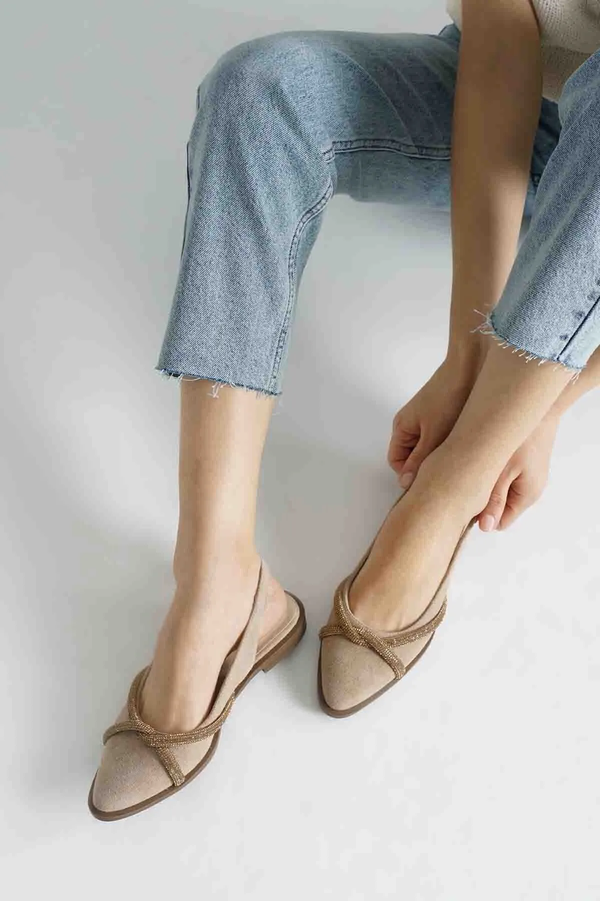 Mio Gusto  Ballerina - Beige - Flacher Absatz