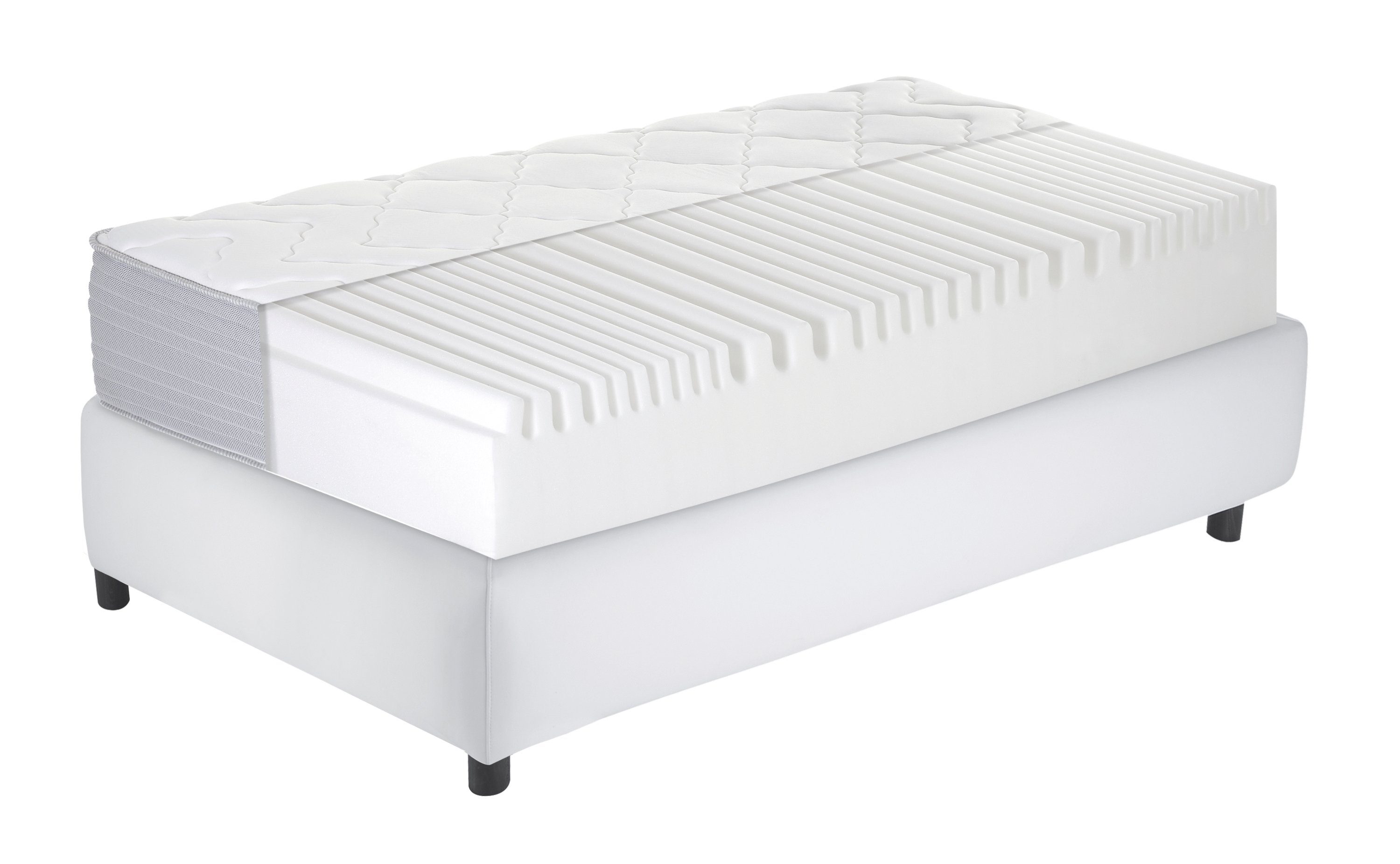 Kaltschaummatratze, ALX - Deluxe, 30 cm hoch, Boxspringbett Matratze mit Wellenschnitt, Viscoschaum-Wendematratze