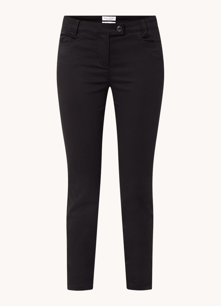 Pantaloni Marc O'Polo Laxa din amestec de bumbac organic, talie medie, slim fit