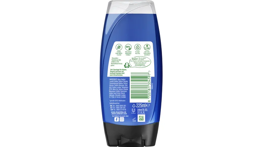 Duschdas Duschgel Sport 3in1 225 ml