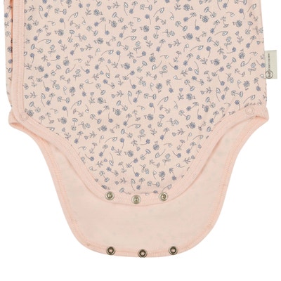 Wickelbody langarm, rosa für Mädchen