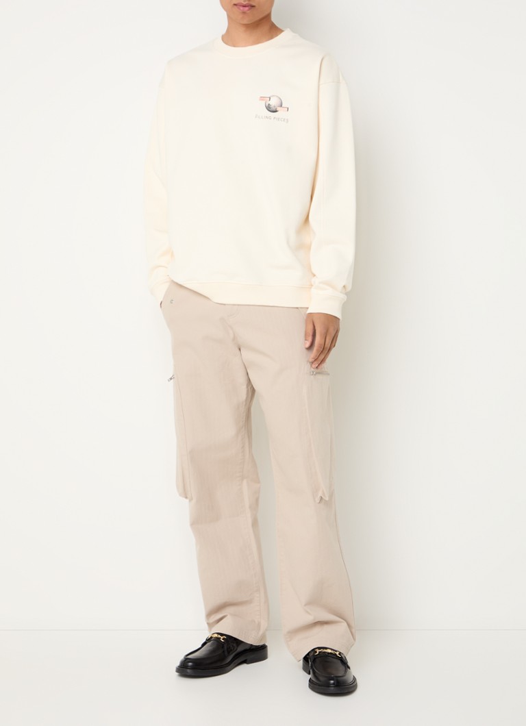 Tricou Filling Pieces din bumbac organic, cu logo și imprimeu pe spate.