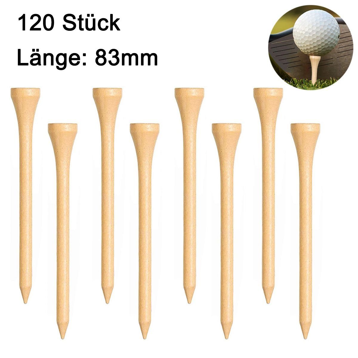 ZmdecQna Golftee Professionelle Bambus-Golf-Tees für Training, reduziert Reibung