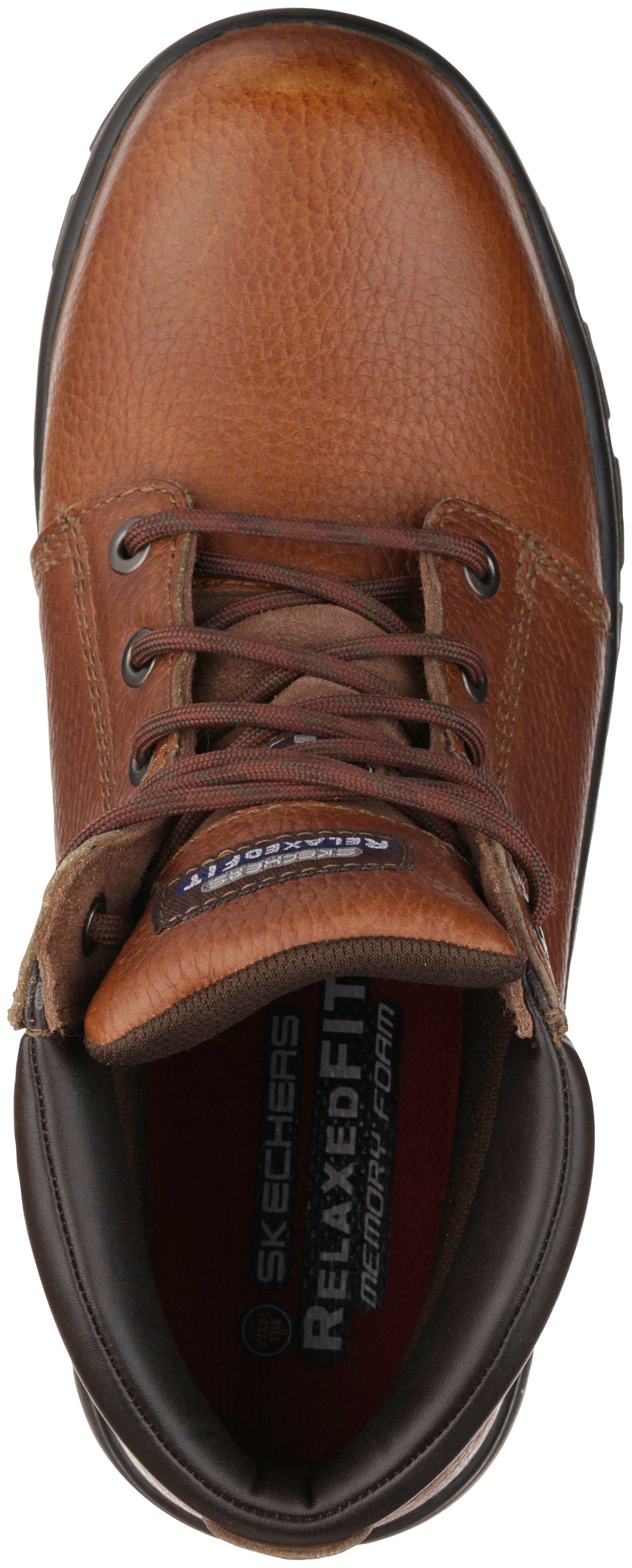 Skechers WORKSHIRE Sicherheitsstiefel SB FO SRA, klassischer Lederstiefel mit Memory Foam Einlegesohle