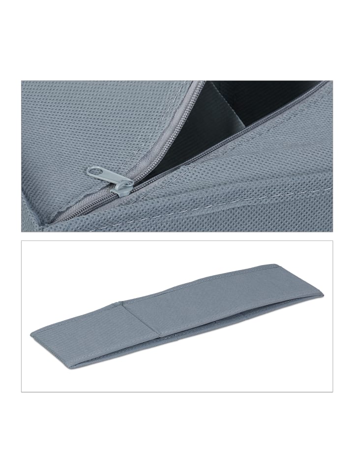 relaxdays 4-tlg. Schubladen-Organizer Set in Grau günstig kaufen onesize