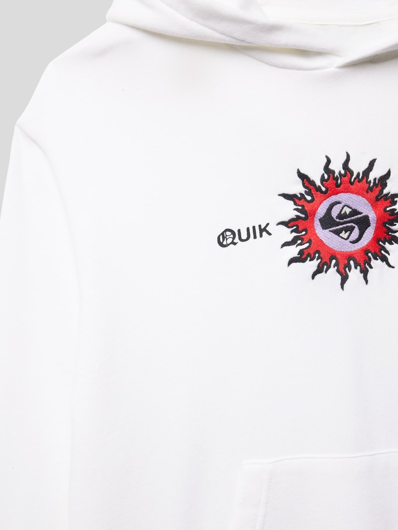 Hoodie mit Label-Print Modell 'RADICAL TIMES' in weiß