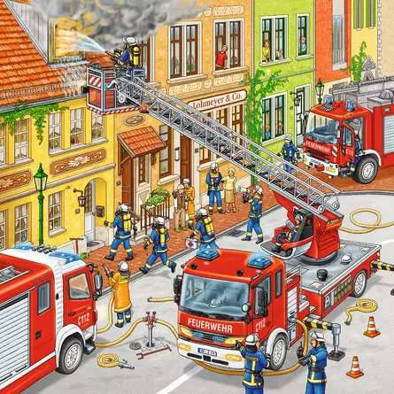 Kinderpuzzle ab 5 Jahren - Feuerwehreinsatz - 49 Teile