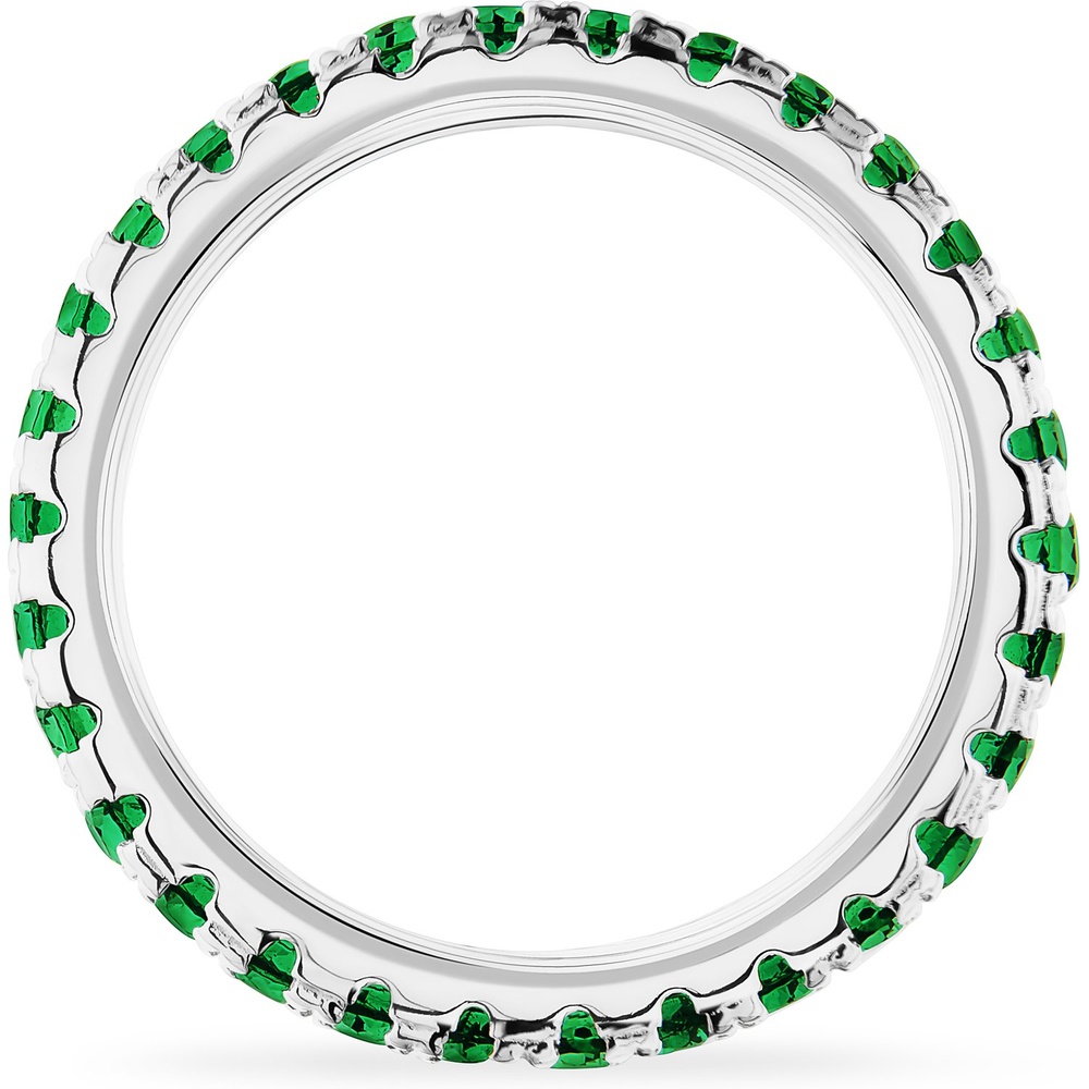 FAVS Bague pour femme 925 Argent vert Bague