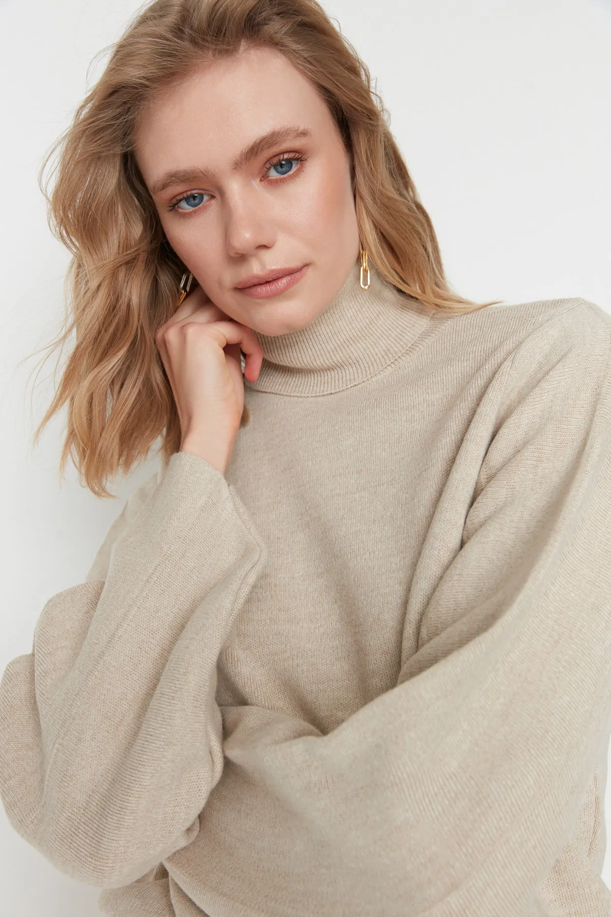 Trendyol Collection  Stein Basic Rollkragenpullover TWOAW21KZ0485