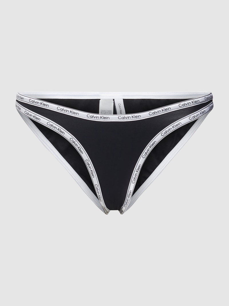 Bikini-String mit Label-Print Modell 'CHEEKY' in schwarz