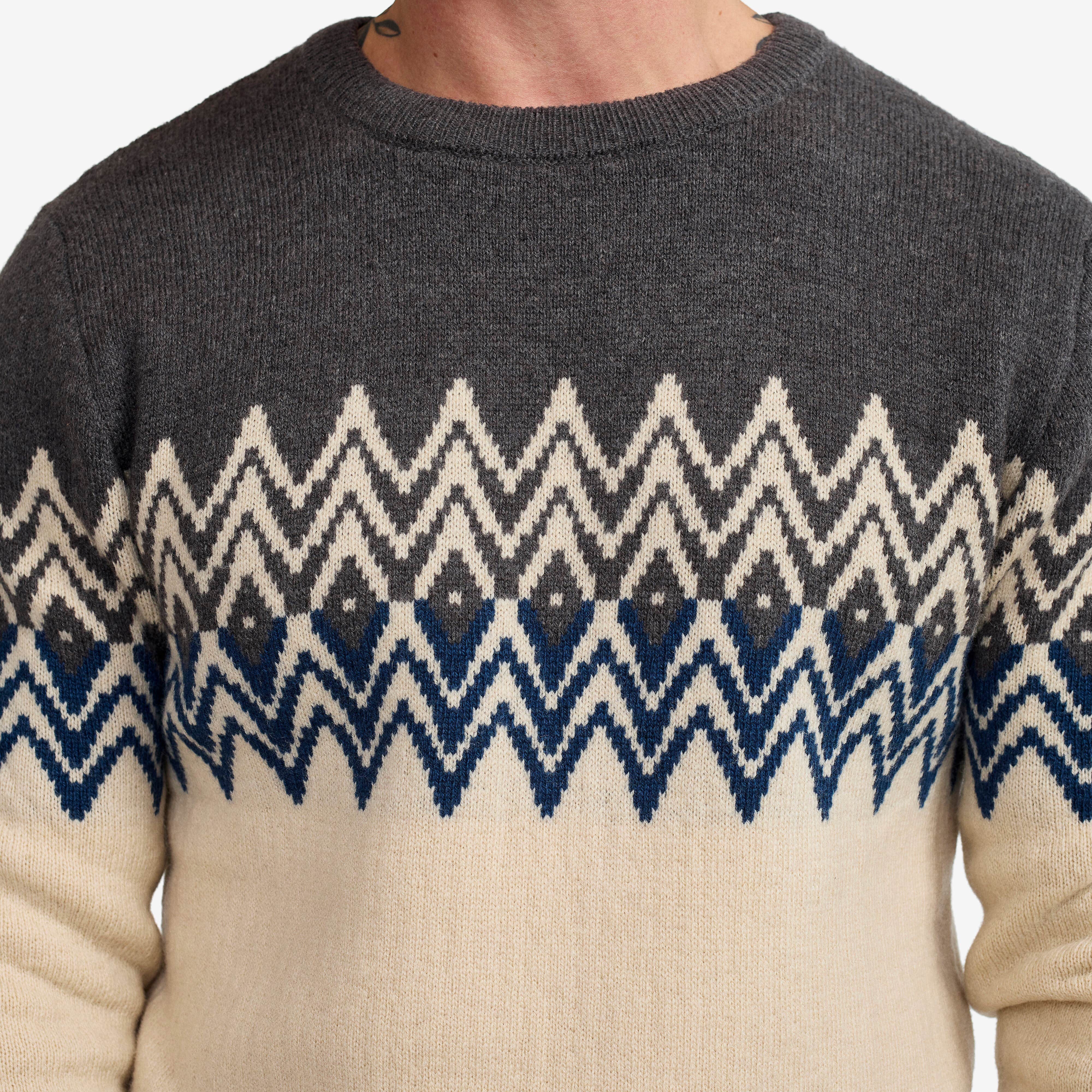Heavy Knit Sweater Homme Oatmeal