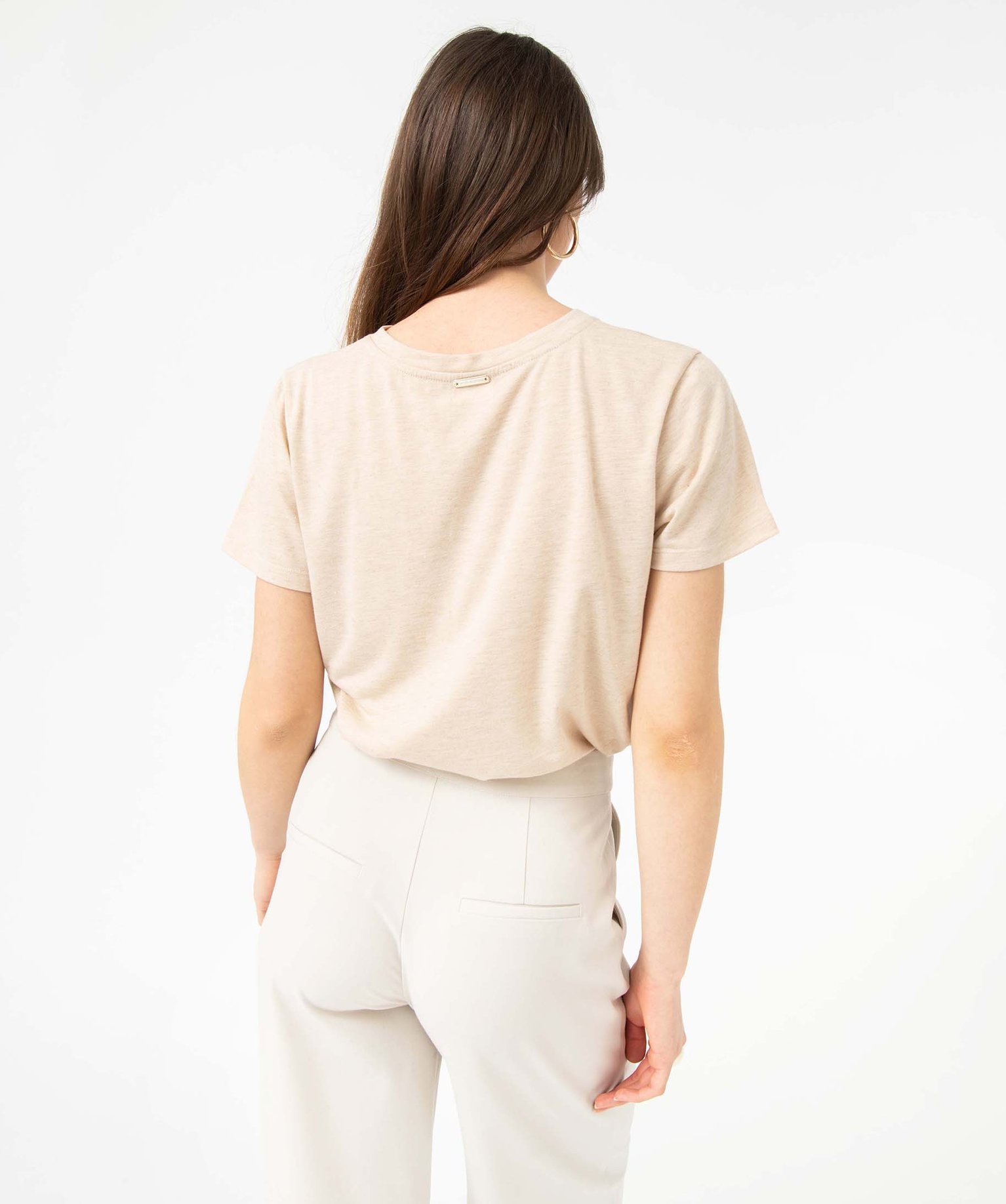 Tee-shirt femme à paillettes - LuluCastagnette beige | GEMO